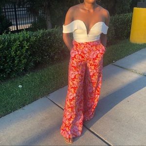 Chic colorful wide leg pants